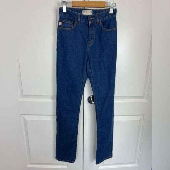 FIORUCCI Blue Straight Leg Hi Rise Jeans Size 26 - Picture 5 of 13
